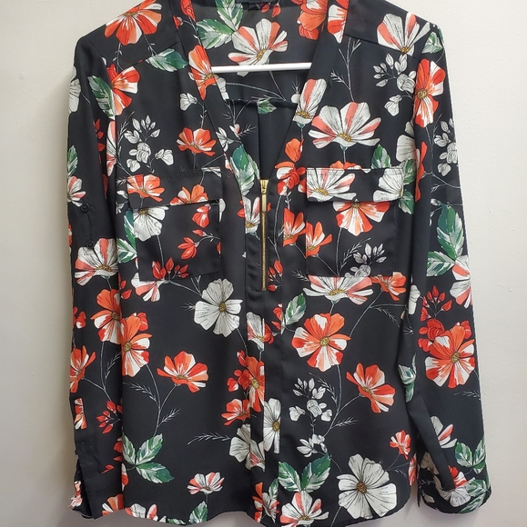 Express Tops - Floral dress shirt